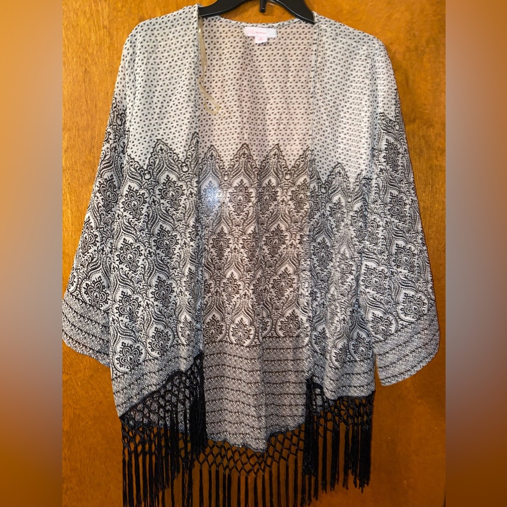 Open front shawl